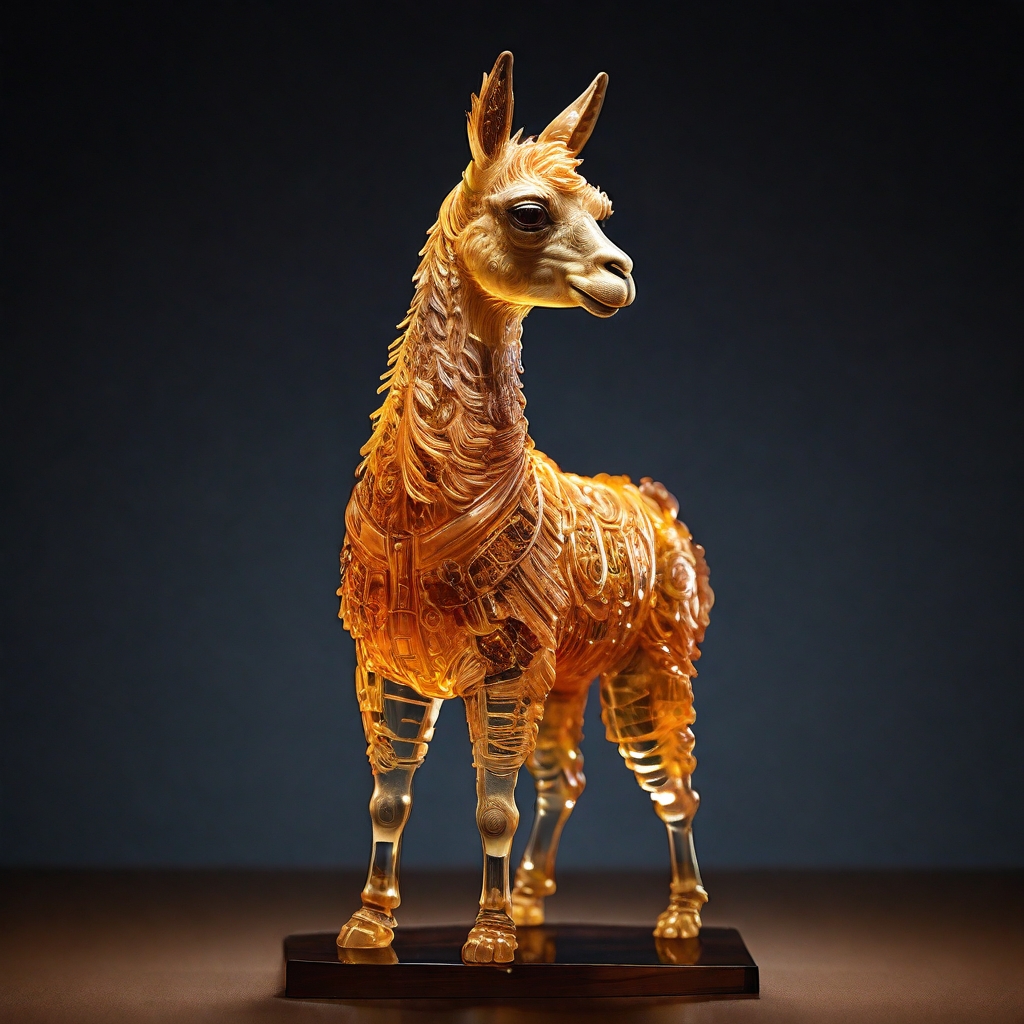 3D_sculpture_of_a_llama_intricately_crafted_from_amber_000027_1