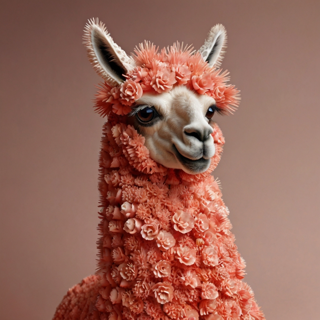 prompt-llama_Leonardo Kino XL_A_LLAMA_made_from_coral_000003-1