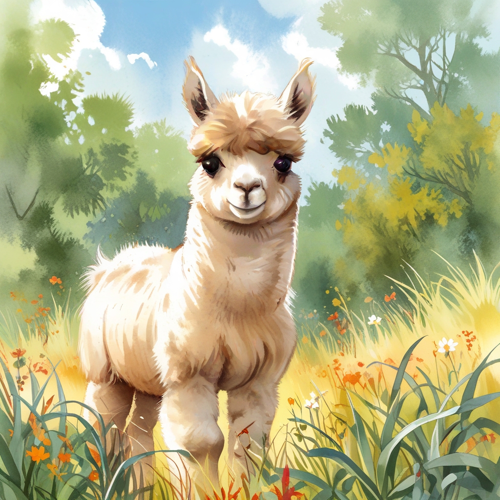 prompt_A_delightful_watercolor_illustration_llama_000035_1