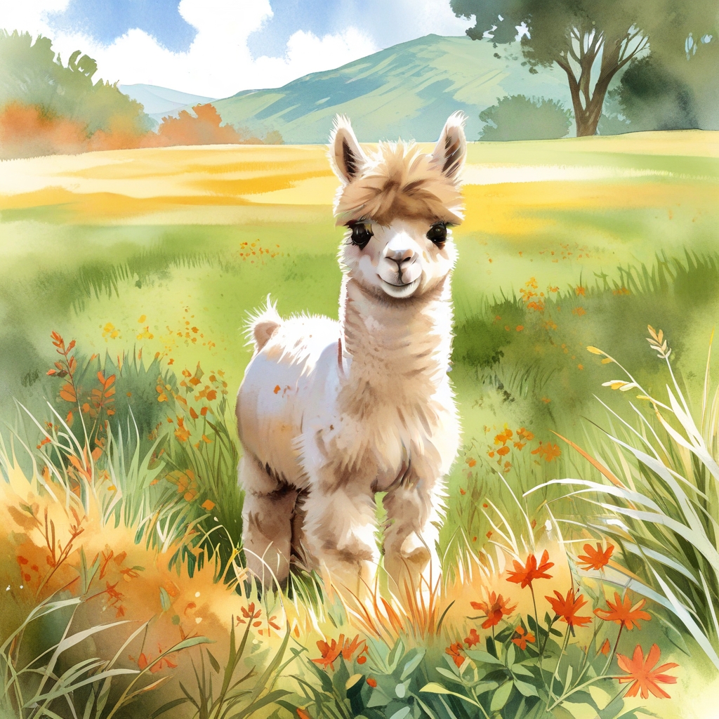 prompt_A_delightful_watercolor_illustration_llama_000035_4
