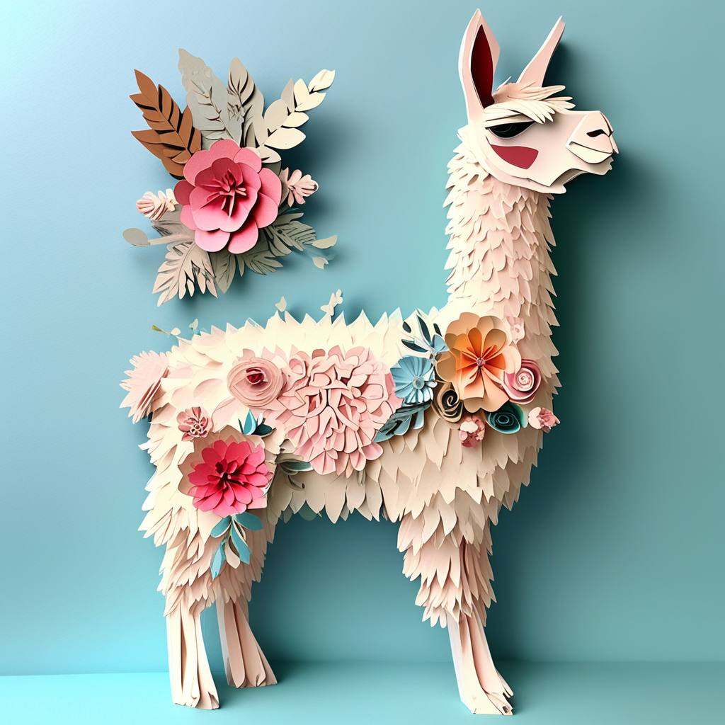 prompt_llama_Sideangle_view_of_a_llama_papercraft_PIXART-Σ_000023_2