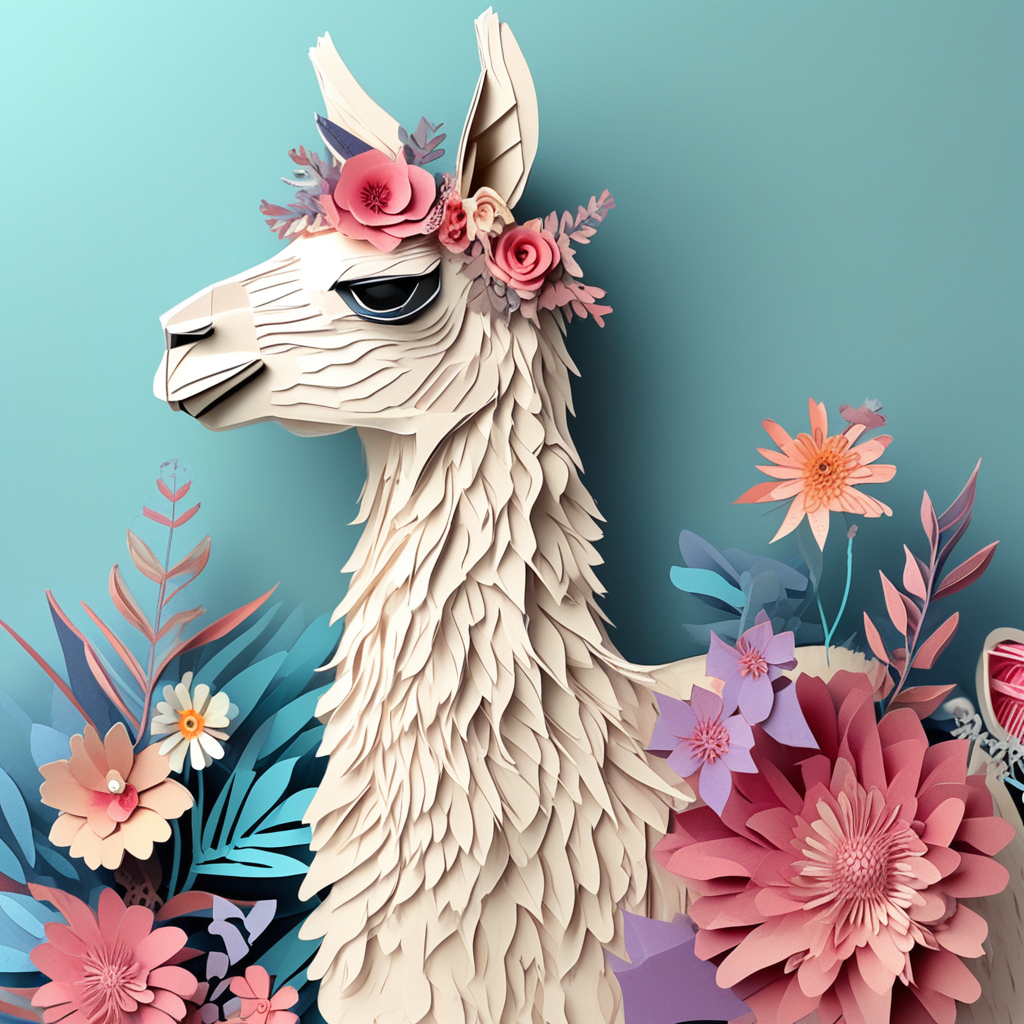 prompt_llama_Sideangle_view_of_a_llama_papercraft_PIXART-Σ_000023_4