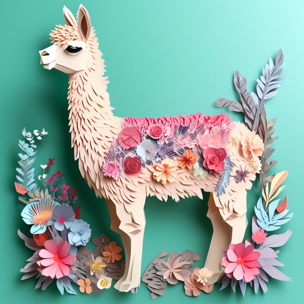 prompt_llama_Sideangle_view_of_a_llama_papercraft_PIXART-Σ_000023_5