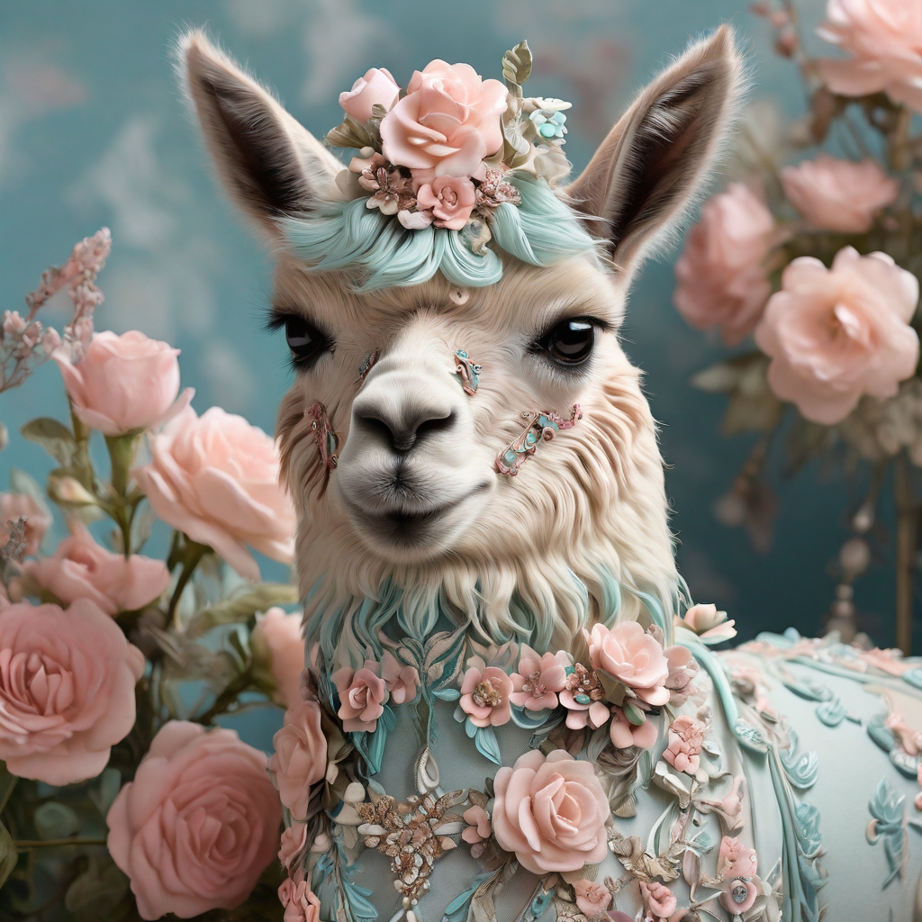 prompt_llama_The_llama_in_Ethereal_Symphony_ornamented_with_delicat_000009-4
